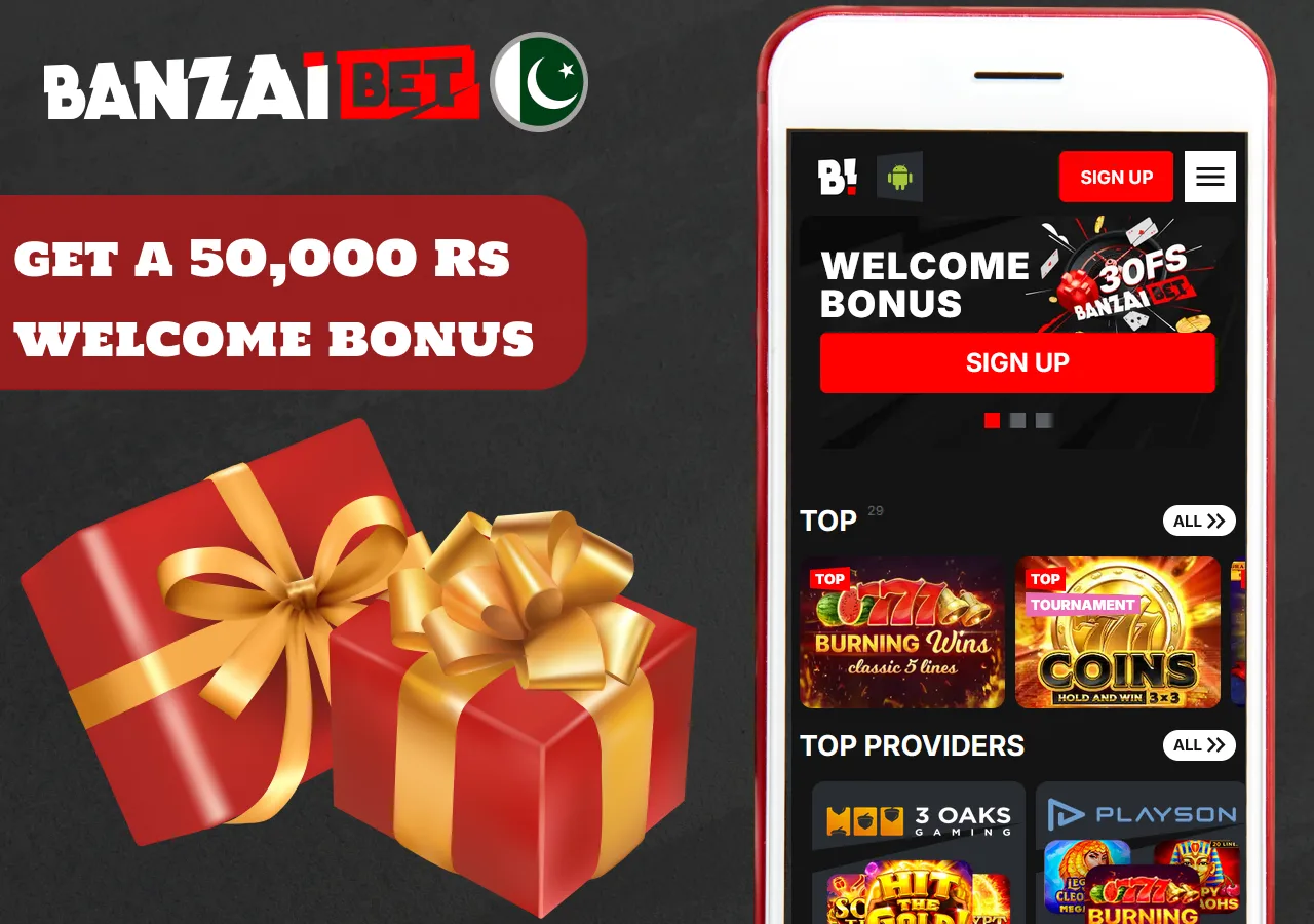 welcome bonus for new users of Banzaibet Pakistan