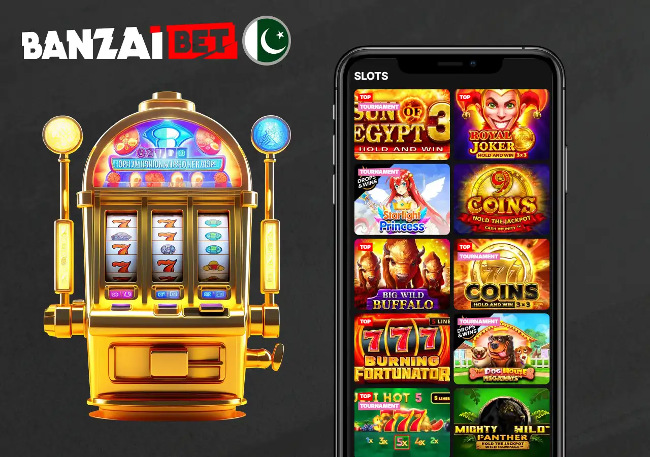 a variety of slots are available at banzaibet casino
